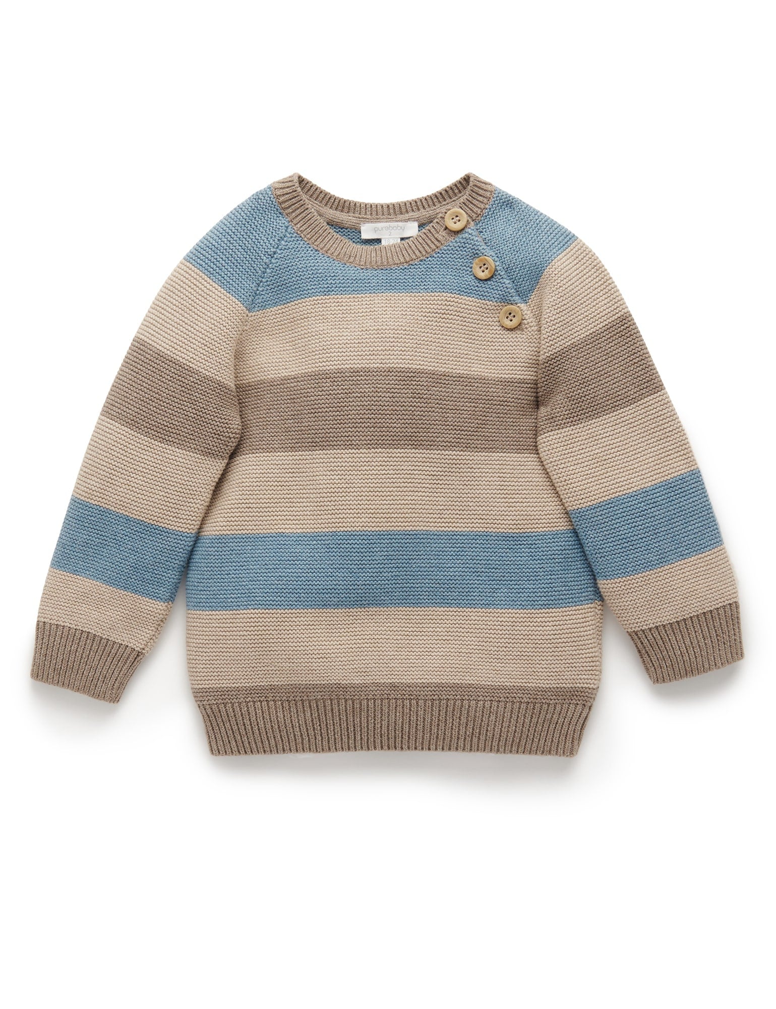 Cosy Jumper - Dusty Blue Stripe
