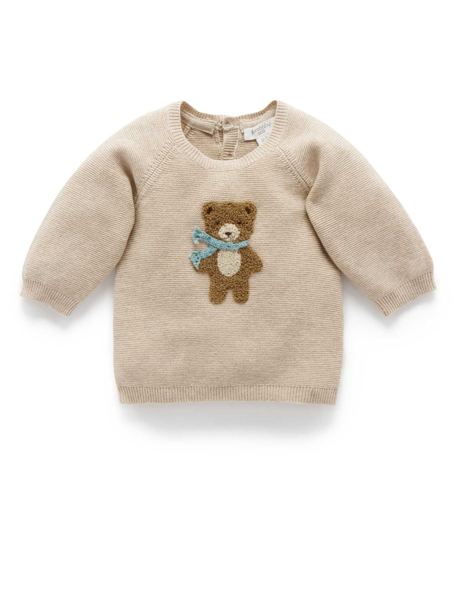 Little Bear Jumper – Biscuit Melange