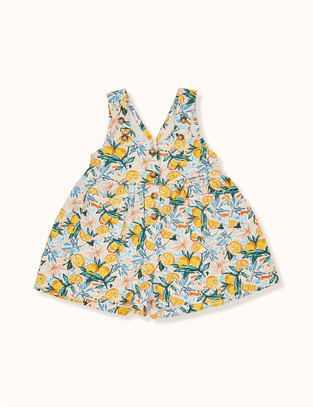 Sara Denim Overalls Orange Orchard