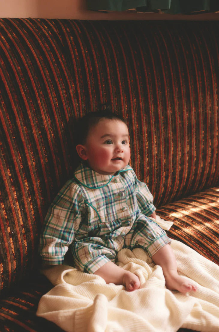 Rosie Romper blue check