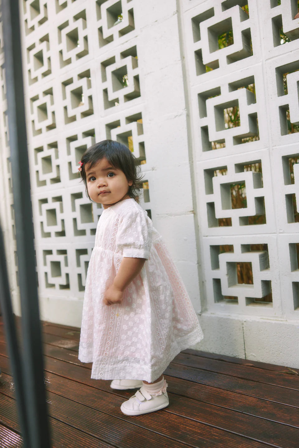 Mia Broderie Anglaise Dress Ivory