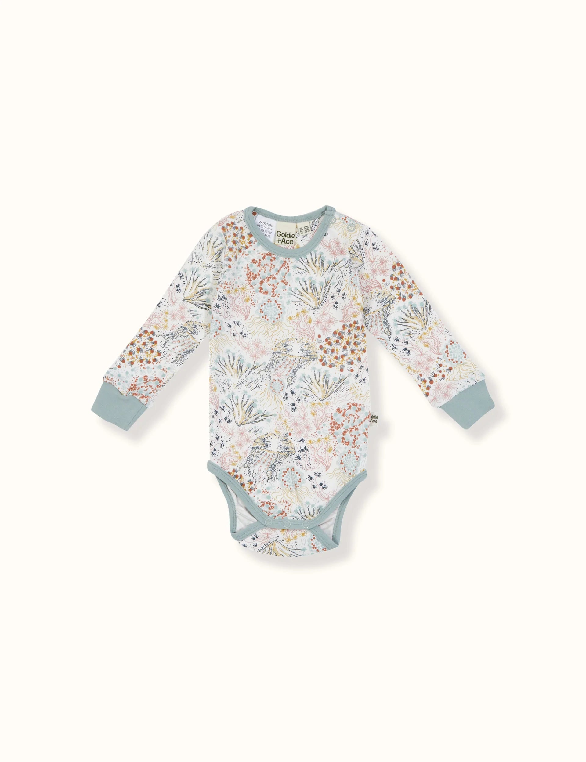 Sea Flower Long Sleeve Bodysuit