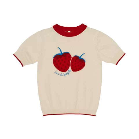 Knit Top- Strawberry Fields