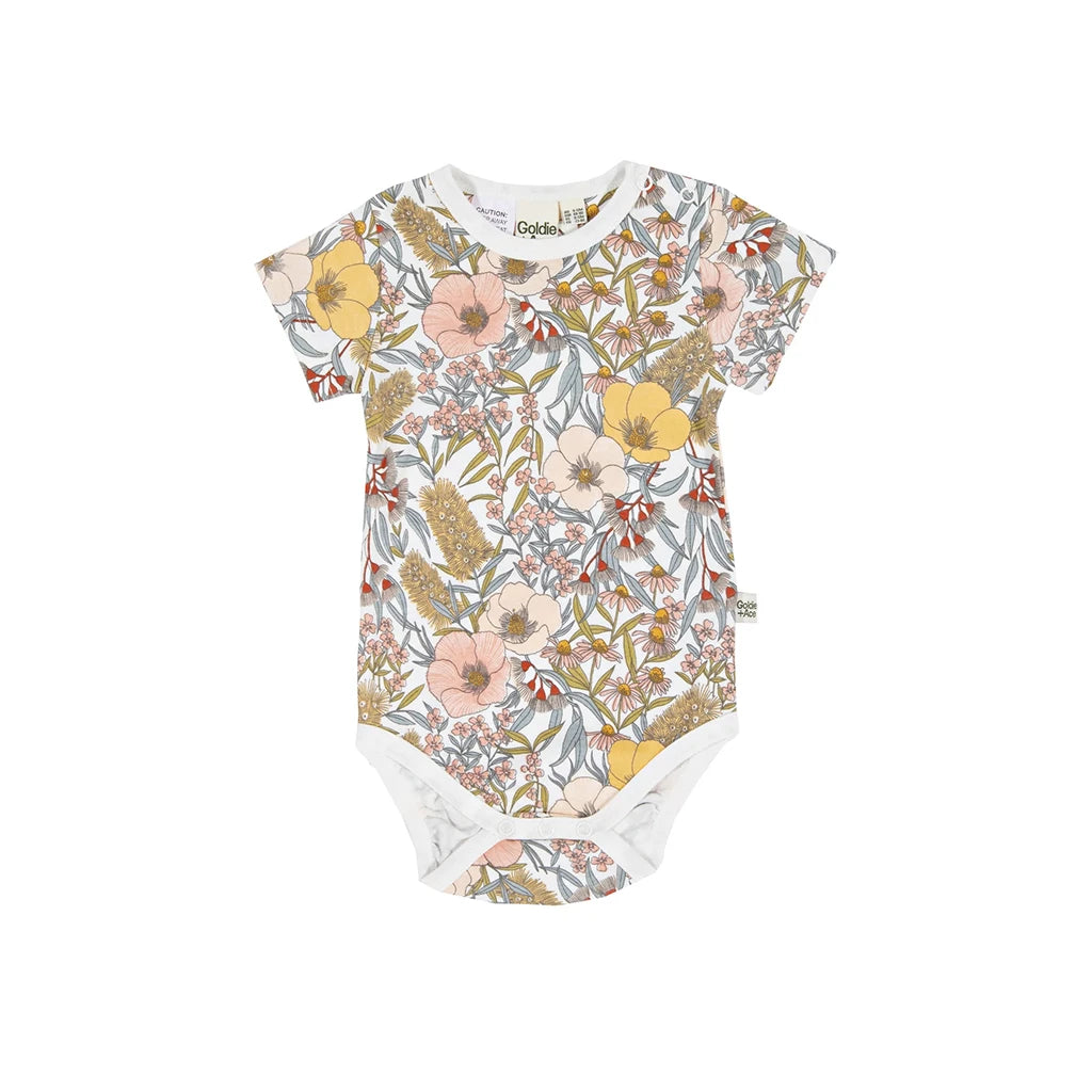 Vintage Floral shortsleeve Bodysuit