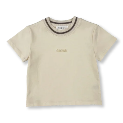 Rib Neck Tee - Milk