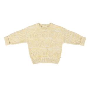 Rainbow Decorative Knit Jumper - Butter