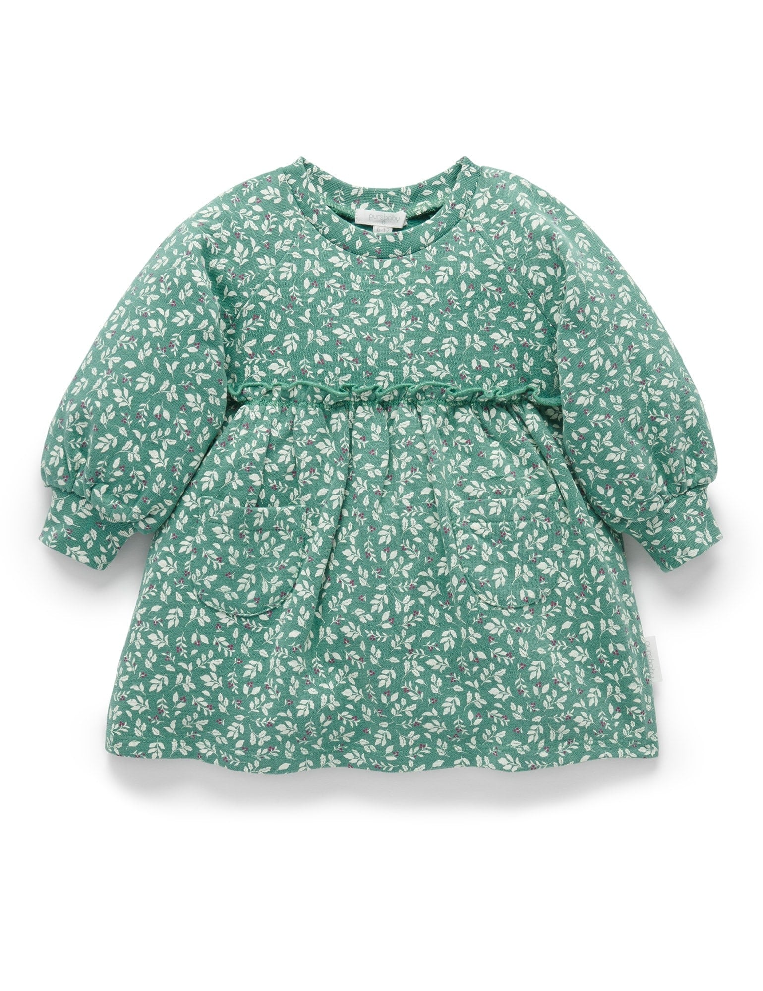 Fleece Dress – frosty leaves