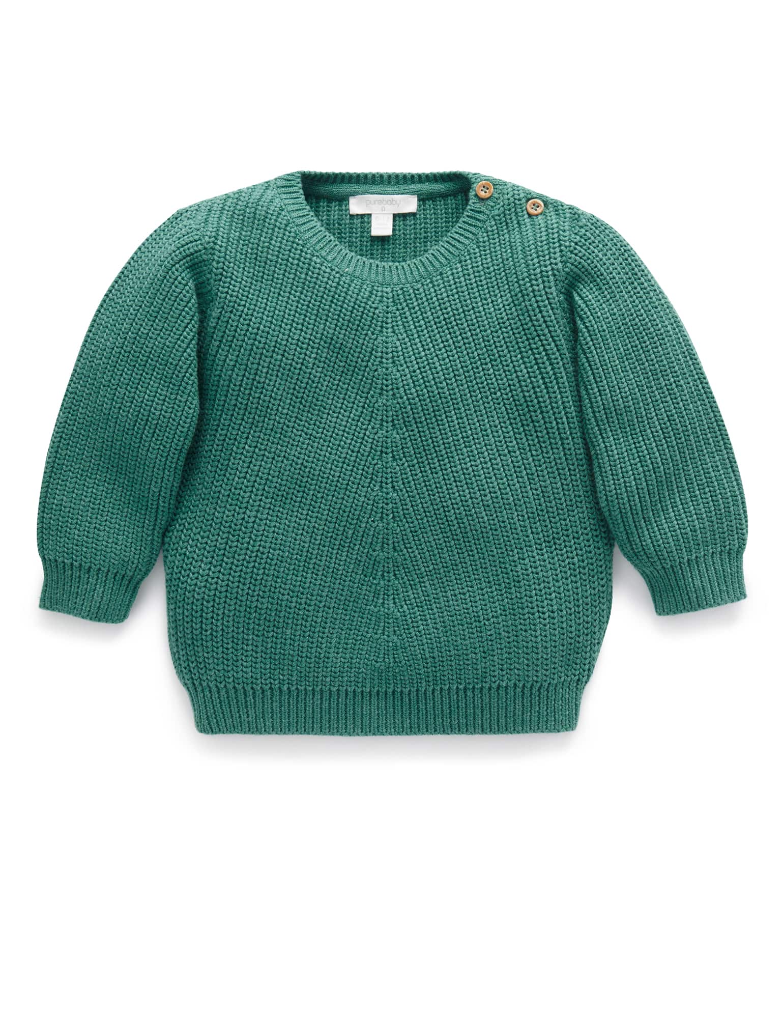 Classic Rib Jumper – Emerald Melange