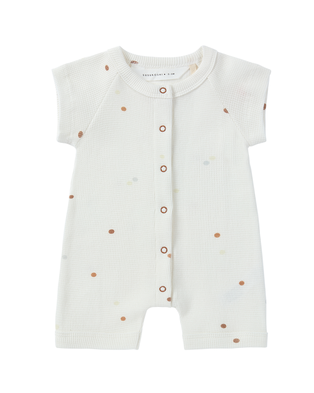 Organic Waffle Snap Romper – Confetti