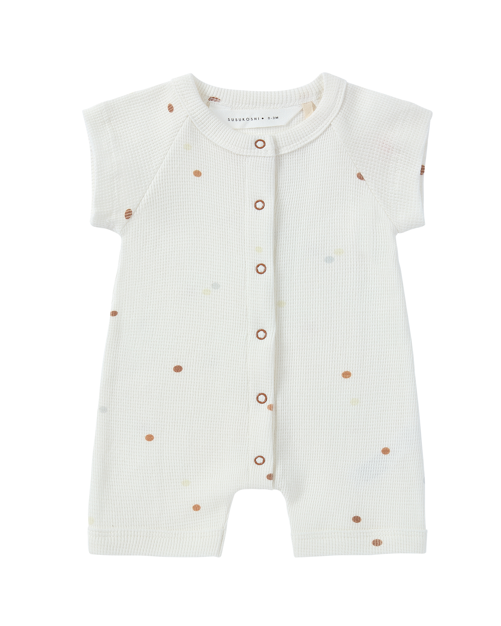 Organic Waffle Snap Romper – Confetti