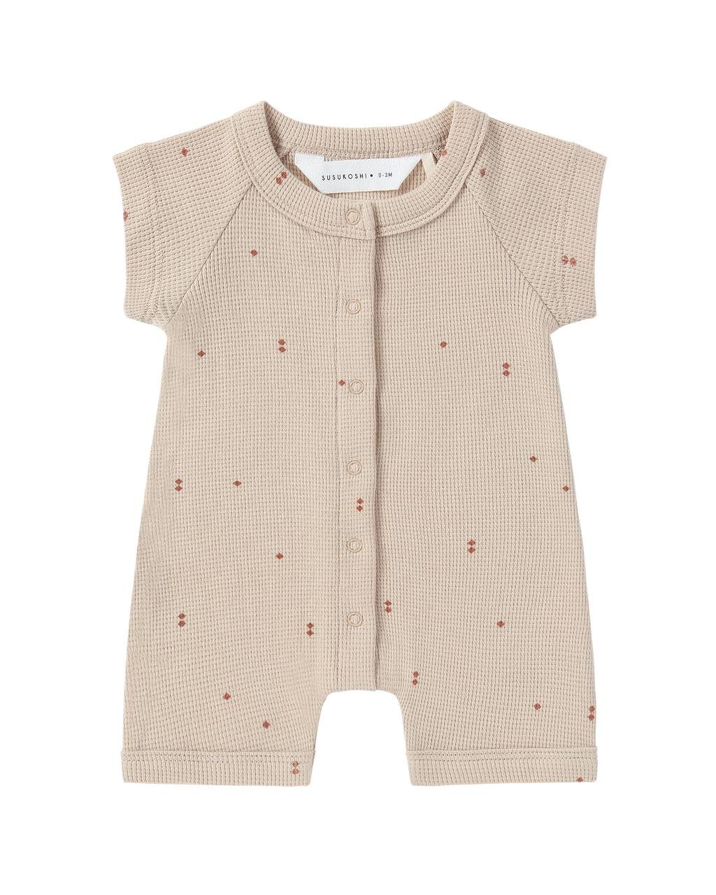 Organic Waffle Snap Romper – Diamond
