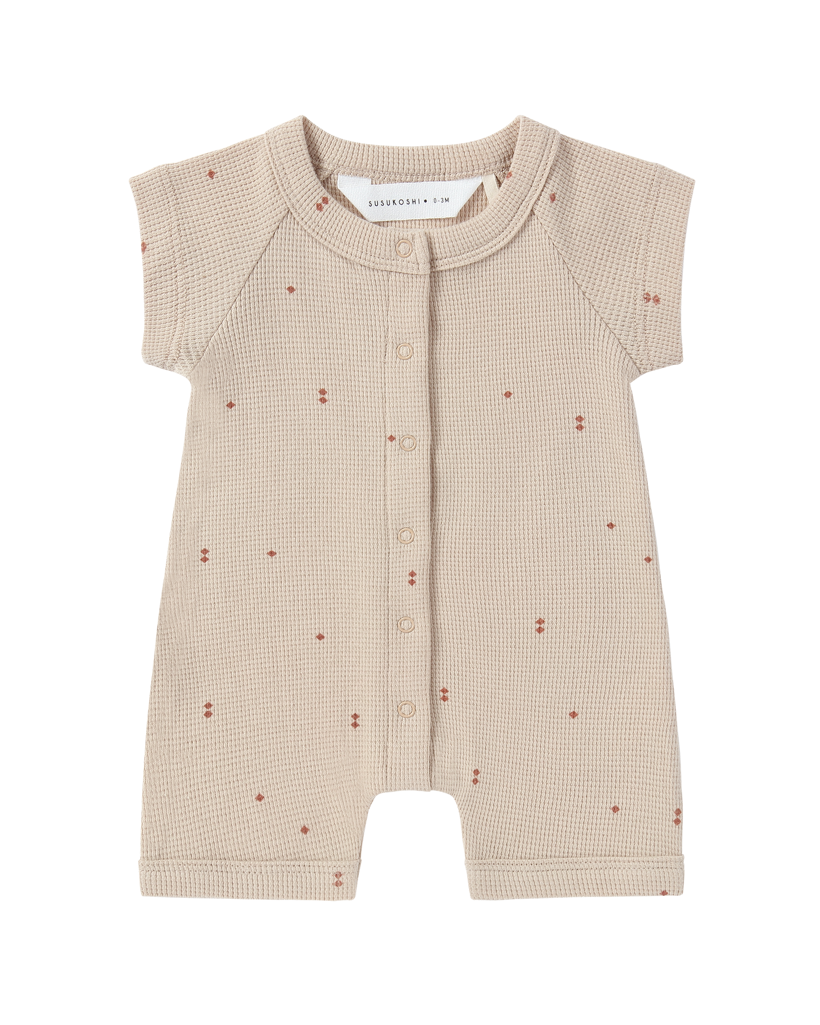 Organic Waffle Snap Romper – Diamond